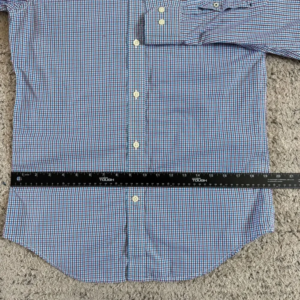 Banana Republic Men’s M Soft Wash Tailored Slim Fit Check Long Sleeve Shirt